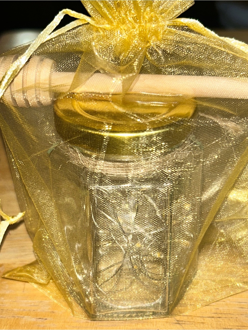 HONEY BEE YELLOW FAIRY-LIGHT MINI JAR W/ CHARM AND SERVER DECOR/HANDCRAFTED! - Picture 6 of 11